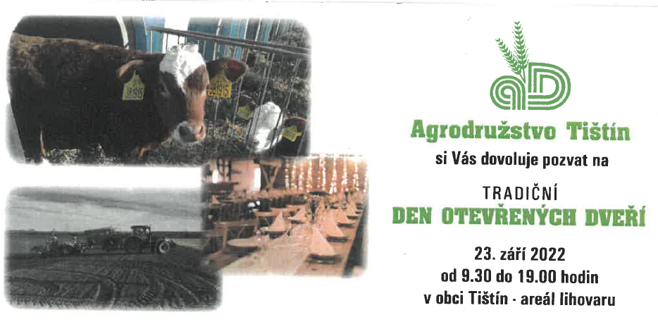 Pozvánka na den otevřených dveří 23.9.2022
